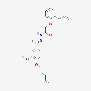 molecular formula C24H30N2O4 B15018228 N'-[(E)-[3-Methoxy-4-(pentyloxy)phenyl]methylidene]-2-[2-(prop-2-EN-1-YL)phenoxy]acetohydrazide 