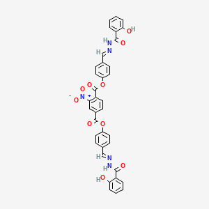 bis{4-[(E)-{2-[(2-hydroxyphenyl)carbonyl]hydrazinylidene}methyl]phenyl} 2-nitrobenzene-1,4-dicarboxylate