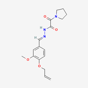 N'-[(E)-[3-Methoxy-4-(prop-2-EN-1-yloxy)phenyl]methylidene]-2-oxo-2-(pyrrolidin-1-YL)acetohydrazide