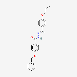 4-(benzyloxy)-N'-[(E)-(4-propoxyphenyl)methylidene]benzohydrazide