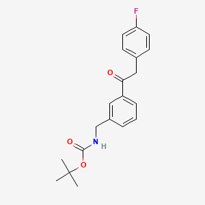 molecular formula C20H22FNO3 B1501830 tert-Butyl 3-(2-(4-fluorophenyl)acetyl)benzylcarbamate CAS No. 1017781-73-5