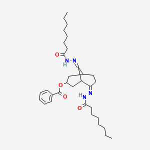 (6Z,9Z)-6,9-bis(2-octanoylhydrazinylidene)bicyclo[3.3.1]non-3-yl benzoate