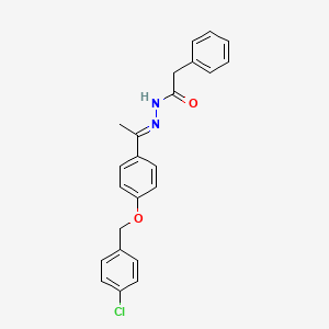 N'-[(1E)-1-{4-[(4-chlorobenzyl)oxy]phenyl}ethylidene]-2-phenylacetohydrazide