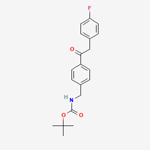 molecular formula C20H22FNO3 B1501831 tert-Butyl 4-(2-(4-fluorophenyl)acetyl)benzylcarbamate CAS No. 1017781-69-9
