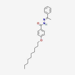 molecular formula C25H34N2O2 B15018336 4-(decyloxy)-N'-[(1E)-1-phenylethylidene]benzohydrazide 