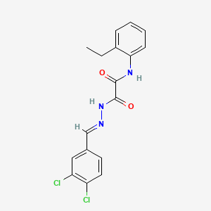 2-[(2E)-2-(3,4-dichlorobenzylidene)hydrazinyl]-N-(2-ethylphenyl)-2-oxoacetamide