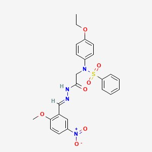 molecular formula C24H24N4O7S B15018358 N-(4-Ethoxyphenyl)-N-({N'-[(E)-(2-methoxy-5-nitrophenyl)methylidene]hydrazinecarbonyl}methyl)benzenesulfonamide 