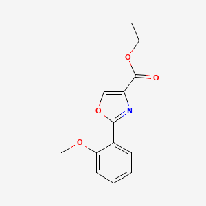 molecular formula C13H13NO4 B1501837 2-(2-Methoxy-phenyl)-oxazole-4-carboxylic acid ethyl ester CAS No. 885274-64-6