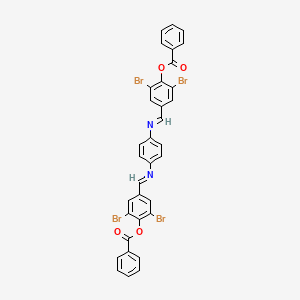 benzene-1,4-diylbis[nitrilo(E)methylylidene-2,6-dibromobenzene-4,1-diyl] dibenzoate