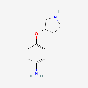 molecular formula C10H14N2O B1501839 (S)-4-(Pyrrolidin-3-yloxy)-phenylamine CAS No. 219132-64-6