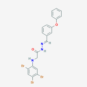 N'-[(E)-(3-Phenoxyphenyl)methylidene]-2-[(2,4,5-tribromophenyl)amino]acetohydrazide