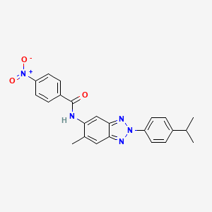 N-{6-methyl-2-[4-(propan-2-yl)phenyl]-2H-benzotriazol-5-yl}-4-nitrobenzamide