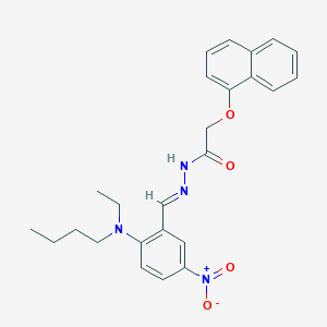 N'-[(E)-{2-[butyl(ethyl)amino]-5-nitrophenyl}methylidene]-2-(naphthalen-1-yloxy)acetohydrazide