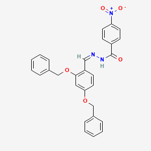 molecular formula C28H23N3O5 B15018406 N'-[(Z)-[2,4-Bis(benzyloxy)phenyl]methylidene]-4-nitrobenzohydrazide 