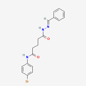 molecular formula C18H18BrN3O2 B15018441 5-(2-benzylidenehydrazino)-N-(4-bromophenyl)-5-oxopentanamide 