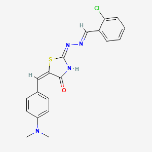 (2E,5E)-2-[(2E)-(2-chlorobenzylidene)hydrazinylidene]-5-[4-(dimethylamino)benzylidene]-1,3-thiazolidin-4-one