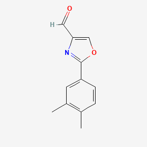 molecular formula C12H11NO2 B1501846 2-(3,4-Dimethyl-phenyl)-oxazole-4-carbaldehyde CAS No. 885273-32-5
