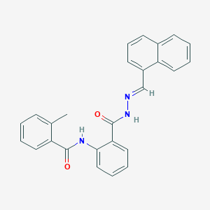 2-methyl-N-(2-{[(2E)-2-(naphthalen-1-ylmethylidene)hydrazinyl]carbonyl}phenyl)benzamide