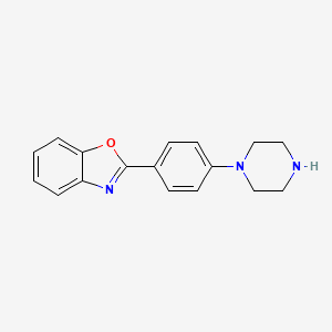 molecular formula C17H17N3O B1501849 2-(4-Piperazin-1-YL-phenyl)-benzooxazole CAS No. 885275-02-5