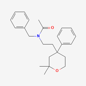 N-benzyl-N-[2-(2,2-dimethyl-4-phenyloxan-4-yl)ethyl]acetamide