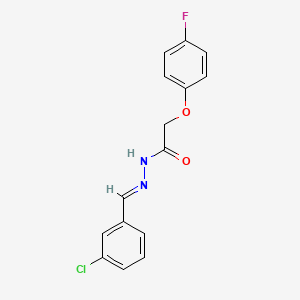 molecular formula C15H12ClFN2O2 B15018503 N'-[(E)-(3-chlorophenyl)methylidene]-2-(4-fluorophenoxy)acetohydrazide 