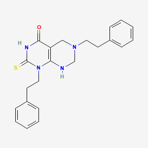 1,6-bis(2-phenylethyl)-2-sulfanyl-5,6,7,8-tetrahydropyrimido[4,5-d]pyrimidin-4(1H)-one