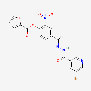 4-({(E)-2-[(5-bromo-3-pyridyl)carbonyl]hydrazono}methyl)-2-nitrophenyl 2-furoate