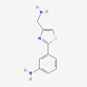 molecular formula C10H11N3S B1501855 3-(4-Aminomethyl-thiazol-2-YL)-phenylamine CAS No. 885280-76-2