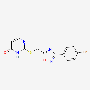 2-({[3-(4-bromophenyl)-1,2,4-oxadiazol-5-yl]methyl}sulfanyl)-6-methylpyrimidin-4(3H)-one