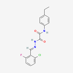 molecular formula C17H15ClFN3O2 B15018584 2-[(2E)-2-(2-chloro-6-fluorobenzylidene)hydrazinyl]-N-(4-ethylphenyl)-2-oxoacetamide 