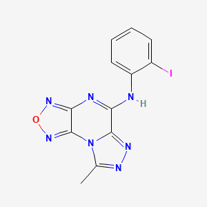 (2-Iodo-phenyl)-(8-methyl-2-oxa-1,3,4,6,7,8a-hexaaza-as-indacen-5-yl)-amine