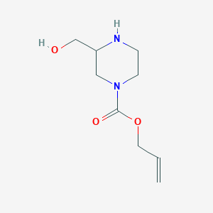 molecular formula C9H16N2O3 B1501859 3-Hydroxymethyl-piperazine-1-carboxylic acid allyl ester CAS No. 885275-39-8