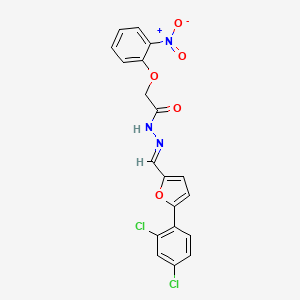 N'-{(E)-[5-(2,4-dichlorophenyl)furan-2-yl]methylidene}-2-(2-nitrophenoxy)acetohydrazide