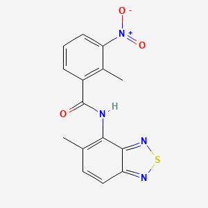 molecular formula C15H12N4O3S B15018598 2-methyl-N-(5-methyl-2,1,3-benzothiadiazol-4-yl)-3-nitrobenzamide 