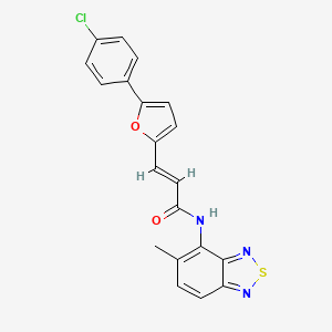 (2E)-3-[5-(4-chlorophenyl)furan-2-yl]-N-(5-methyl-2,1,3-benzothiadiazol-4-yl)prop-2-enamide