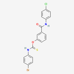 molecular formula C20H14BrClN2O2S B15018646 O-{3-[(4-chlorophenyl)carbamoyl]phenyl} (4-bromophenyl)carbamothioate 