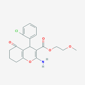 2-methoxyethyl 2-amino-4-(2-chlorophenyl)-5-oxo-5,6,7,8-tetrahydro-4H-chromene-3-carboxylate