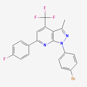 molecular formula C20H12BrF4N3 B15018725 1-(4-bromophenyl)-6-(4-fluorophenyl)-3-methyl-4-(trifluoromethyl)-1H-pyrazolo[3,4-b]pyridine 