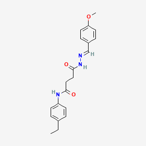 N-(4-Ethylphenyl)-3-{N'-[(E)-(4-methoxyphenyl)methylidene]hydrazinecarbonyl}propanamide