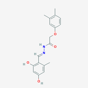 N'-[(E)-(2,4-dihydroxy-6-methylphenyl)methylidene]-2-(3,4-dimethylphenoxy)acetohydrazide