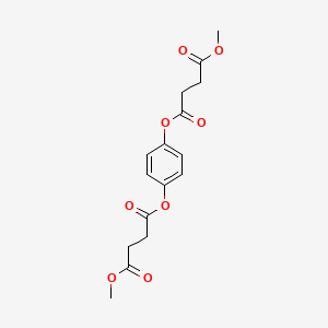 molecular formula C16H18O8 B15018754 4-O-[4-(4-methoxy-4-oxobutanoyl)oxyphenyl] 1-O-methyl butanedioate 