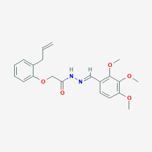 molecular formula C21H24N2O5 B15018780 2-[2-(prop-2-en-1-yl)phenoxy]-N'-[(E)-(2,3,4-trimethoxyphenyl)methylidene]acetohydrazide 