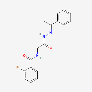 2-Bromo-N-({N'-[(1E)-1-phenylethylidene]hydrazinecarbonyl}methyl)benzamide