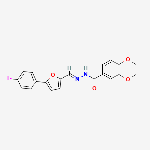 N'-[(E)-[5-(4-Iodophenyl)furan-2-YL]methylidene]-2,3-dihydro-1,4-benzodioxine-6-carbohydrazide