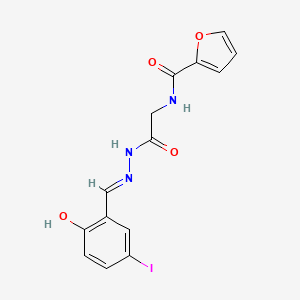 N-({N'-[(E)-(2-Hydroxy-5-iodophenyl)methylidene]hydrazinecarbonyl}methyl)furan-2-carboxamide