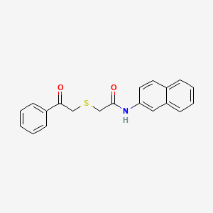 N-Naphthalen-2-yl-2-(2-oxo-2-phenyl-ethylsulfanyl)-acetamide