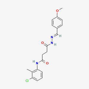 molecular formula C19H20ClN3O3 B15018833 N-(3-chloro-2-methylphenyl)-4-[(2E)-2-(4-methoxybenzylidene)hydrazinyl]-4-oxobutanamide 