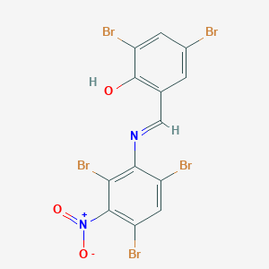 2,4-Dibromo-6-[(E)-[(2,4,6-tribromo-3-nitrophenyl)imino]methyl]phenol