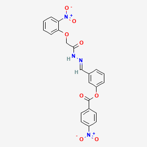 3-[(E)-{2-[(2-nitrophenoxy)acetyl]hydrazinylidene}methyl]phenyl 4-nitrobenzoate