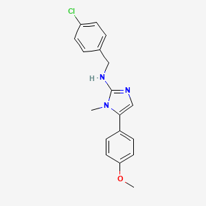 molecular formula C18H18ClN3O B15018863 N-(4-chlorobenzyl)-5-(4-methoxyphenyl)-1-methyl-1H-imidazol-2-amine 